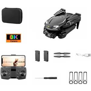 Dron AUHIFVAX V88 8K HD con Cámara Dual, GPS, Giroscopio de 6 Ejes, Construcción de Plástico, Control Remoto y Accesorios para Fotografía Aérea - Product Image 1