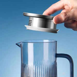 Acrylic Plastic PC Striped Household High Temperature Cold Water Restaurant Commercial Juice Pot - Product Image 3