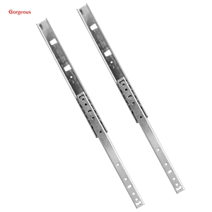 Glissières télescopiques à montage supérieur pour meubles de <span class=keywords><strong>cuisine</strong></span>, en zinc bleu, à deux sections, largeur 25 mm, pour tiroirs suspendus - Product Image 1