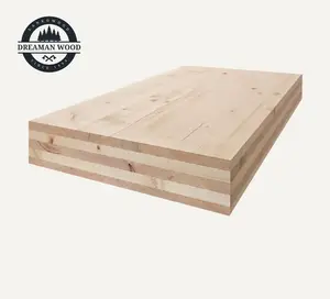 Balok kayu laminasi silang Dreamanwood untuk konstruksi pinus laminasi Glulam Larch Wood