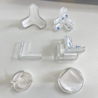 Adhésif hautement transparent rond/T/L bébé sécurité PVC/Silicone protecteur coins de table produit en plastique