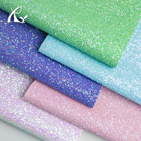 Feuilles de tissu en similicuir PU vegan, effet pailleté épais, brillantes, anti-moisissure, résistantes à l'abrasion, pour la décoration, la fabrication de chaussures et le bricolage