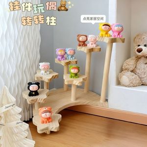 ชั้นวางของไม้สร้างสรรค์ เซเว่นสตาร์ 7 ชั้น สำหรับจัดเก็บของเล่น ตกแต่งโต๊ะทำงาน ไม่ต้องเจาะ - Product Image 4