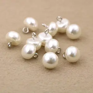 popular design ball shape lady dress pearl button for decoration