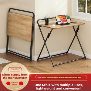 Escritorio Plegable Portátil de Estilo Moderno con Panel Superior Extraíble, Altura Ajustable, Marco de Hierro, para Uso Comercial, de Pie o Acostado - Product Image 6