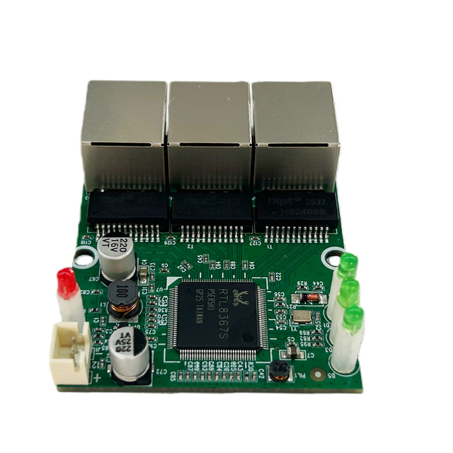 3Port 10/100/1000Mbps Gigabit Switch Backplane Bandwidth 10G Built in Board for Artificial Intelligence Machine Equipment