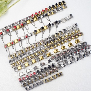 Italian <b>Charm</b> Gothic Style DIY Bracelet Stainless Steel with Gold Plating Trendy Gothic Fashion Bracelet - Product Image 2