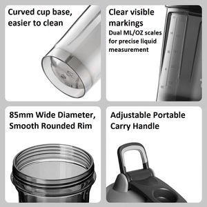 Plastic <b>Shaker</b> <b>Bottle</b> 600ml Bpa Free For Gym Travel Minimalist Design Adult Use - Product Image 3