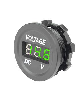 Voltmètre numérique rond étanche IP67 12/24V DC pour bateaux, motos et voitures marines - Product Image 6
