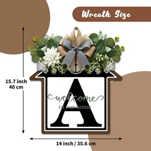 Cross-border new product personalized front door decoration door hanging sign layout props wooden 26-letter <b>alphabet</b> crafts pend - Product Image 4