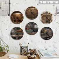 Juego de Relojes de Pared para Taller, Decoración Retro para Pared de Garaje