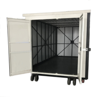 Conteneur de stockage miniature pliable de 16 pieds avec toit à plat