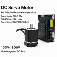 Kit de moteur servo DC basse tension 24V/48V sans balais 100W-2kW à aimant permanent IP55 Efficacité IE3 RS485/CAN/EtherCAT Maison Intelligente