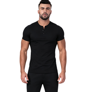 Chemises polo pour hommes, <span class=keywords><strong>t</strong></span>-shirts de sport pour hommes, <span class=keywords><strong>t</strong></span>-shirts de fitness pour hommes, <span class=keywords><strong>t</strong></span>-shirts en nylon de haute qualité à <span class=keywords><strong>col</strong></span> en <span class=keywords><strong>V</strong></span> et boutons pour hommes - Product Image 4