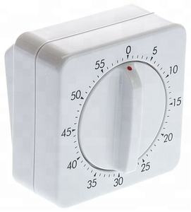 Minuteur <span class=keywords><strong>de</strong></span> <span class=keywords><strong>cuisine</strong></span> mécanique analogique écologique en plastique carré pour la maison, avec compte à rebours <span class=keywords><strong>de</strong></span> 1 heure - Product Image 1