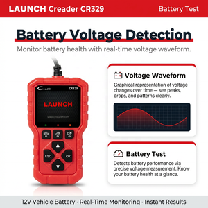 LAUNCH CR329 Scanner OBD2 Professionnel, Outil de Diagnostic Complet, Lecture/Effacement des Codes Mode6 Capteur O2 Mode8 pour Atelier de Réparation Automobile - Product Image 3