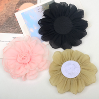 Arc de ruban de Satin de fleur de Rose de 11cm fait à la main de haute qualité pour le matériel d'organza pour la décoration de cheveux/chaussures/chapeau