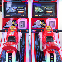 Machine de jeu d'arcade de moto, pièces de monnaie, pour enfants, simulateur, course, voiture