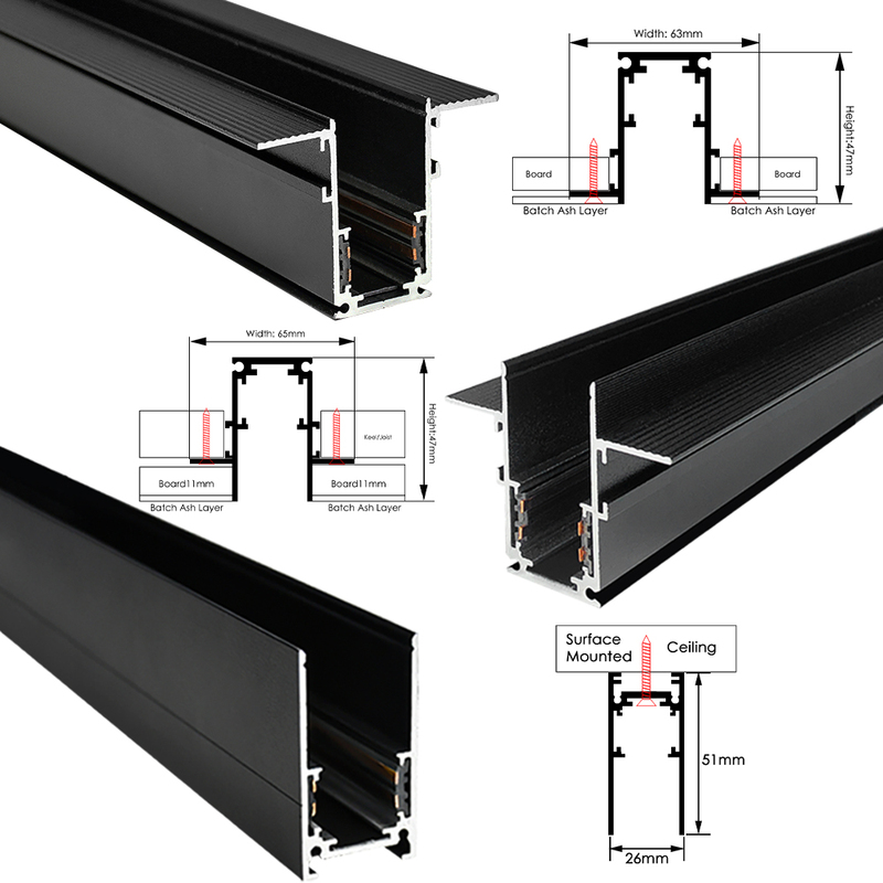 Ultra Thin Magnetic Track Rail Light