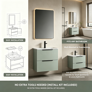 French Vanity Antique Style Plywood Bathroom Cabinet with Slab Basin Bathroom <b>Wall</b> Mounted <b>Mirror</b> Cabinet Furniture <b>for</b> Hotels - Product Image 6