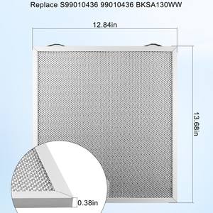 Filtre de hotte Broan Nutone S99010436 en maille d'aluminium, pièce de rechange pour système de ventilation de cuisine - Product Image 4