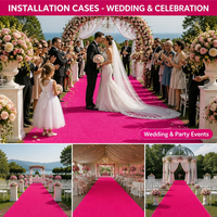 Gazon artificiel rose pour extérieur, pelouse synthétique anti-UV, tapis en plastique pour aménagement paysager et mariages