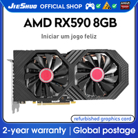 99% nouveau AMD RX590 8G cartes graphiques PC de bureau de jeu GDDR5 590 serveurs ordinateur utilisé GPU vidéo GPU carte graphique RX 590 8gb