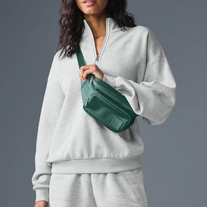 Sweat-shirt tendance uni, confortable et respirant, coupe classique, col rond, pour un usage quotidien en extérieur - Product Image 3