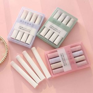 Round Rod Eye Protection Highlighter Spot Quick Hair Chisel Tip Felt Plastic Custom Logo Promotional <b>4</b> <b>Color</b> Fluorescent <b>Pen</b> Set - Product Image 2