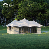 BABERY 3 Peaks 38m² Lüks Çelik Glamping Çadırı Modüler Tatil Köyü Konuk Konaklaması