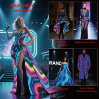 Écran LED flexible et programmable couleur intégrale pour costumes, idéal pour spectacles sur scène, DJ, soirées dansantes