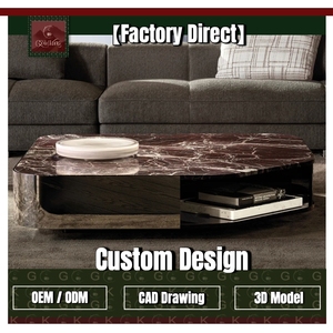 <span class=keywords><strong>โต๊ะ</strong></span>กาแฟ<span class=keywords><strong>หิน</strong></span>อ่อนสีแดงรุ่นโรสโซ เลวันโต ทรงสี่เหลี่ยมผืนผ้า สำหรับห้องนั่งเล่นสไตล์โมเดิร์น GOLDKING ฐานไม้จริงพร้อมชั้นวางสินค้า ผลิตโดยโรงงาน OEM ODM โดยตรง - Product Image 1