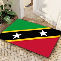 Tapis de sol rectangulaire en caoutchouc avec drapeau de Sainte-Kitts et Nevis, 40x60cm, paillasson antidérapant, décoration intérieure et extérieure
