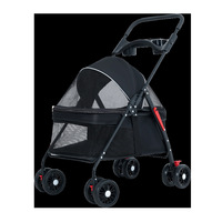 Poussette pour animaux de compagnie, chat, chien, bébé, extérieur, 8 roues, petite, légère, pliable