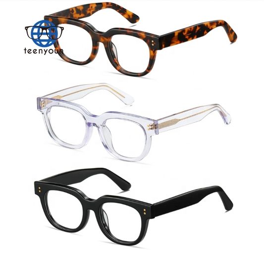 Teenyoun occhiali rotondi trasparenti Nerd femminile popolare