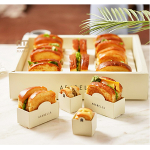 Mini boîtes <span class=keywords><strong>à</strong></span> sandwich individuelles pliables personnalisées Boîte d'emballage pour sandwich <span class=keywords><strong>à</strong></span> main Boîtes <span class=keywords><strong>à</strong></span> sandwich pour hamburger petit déjeuner <span class=keywords><strong>à</strong></span> emporter Toast - Product Image 4
