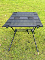 Table pliante moderne en alliage d'aluminium léger, réglable en hauteur, pour l'extérieur, le camping et la plage