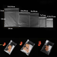 Sacs en BOPP/Poly transparents refermables de haute qualité, multi-tailles, sacs d'emballage en plastique transparents, sacs auto-adhésifs