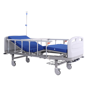 Giường bệnh viện chỉnh tay chất lượng cao đạt chuẩn CE ISO, đầu giường bằng nhựa PP, khung thép không gỉ, có thể điều chỉnh tư thế, tải trọng 175KG - Product Image 3