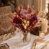 Bouquet de fleurs séchées naturelles, arrangement floral préservé fait à la main pour la décoration de la maison, décoration de mariage, cadeau, vente en gros