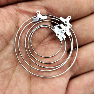 Colgantes de acero inoxidable de 20 mm y 40 mm, redondos, abiertos, en espiral, para la fabricación de pendientes, componentes de joyería. - Product Image 4