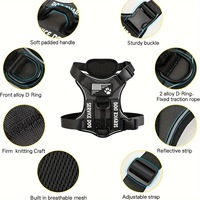 Harnais tactique de luxe personnalisé pour chien, ensemble avec sangle de poitrine en nylon 1000D, anti-explosion, réfléchissant, boucle réglable