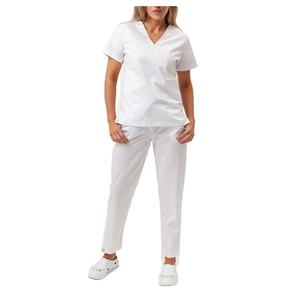 ชุดสครับทางการแพทย์ทางการแพทย์มืออาชีพชุดเครื่องแบบคอวีผ้าทอเนื้อนุ่มทนทานใช้ในชีวิตประจำวันสำหรับคนทำงานด้านสุขภาพ - Product Image 1