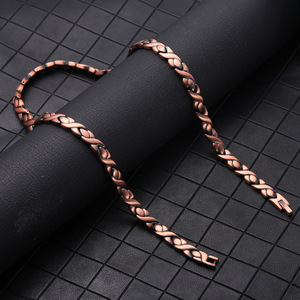 Kalung Terapi Magnetik Tembaga Murni Vintage EST yang Kuat, Bentuk Ikan, Rantai Sambung, Hadiah untuk Pria Wanita - Product Image 4