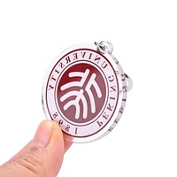 Insigne d'école acrylique porte-clés personnalisation de masse Double face Sandwich School Culture d'entreprise pendentif promotionnel Souvenirs