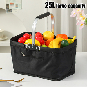 Cesta de Mercado Plegable, Cesta de Almacenamiento con Cuerda, Práctica para Camping - Product Image 6