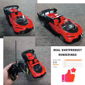 Voiture de course RC à l'échelle 1/18 à grande vitesse avec éclairage LED coloré et télécommande 4 canaux - Product Image 2