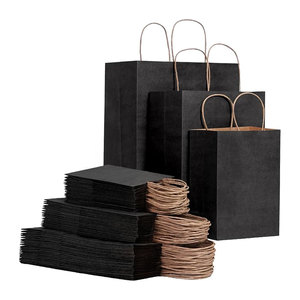 Bolsas de Papel Kraft con Asas Marrones Recicladas Ecológicas, Bolsas de Regalo/Artesanía Personalizadas de Lujo para Comida para Llevar con Logotipo Personalizado - Product Image 1