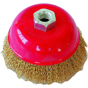 IDEAL STAR Industrial Cup Brush Ø 65 mm con Acero Latón y Cerdas para Pulir Limpieza Pintura - Product Image 2