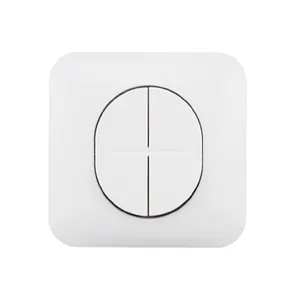 YAKI France EU/UK Standard 4 Gang 1/2way Gray/White/Black PC Panel Button Electrical Wall Switch Electrical Bipolar Surface